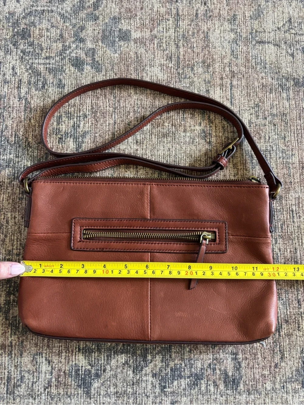 Margot Classic Brown Leather Crossbody Bag